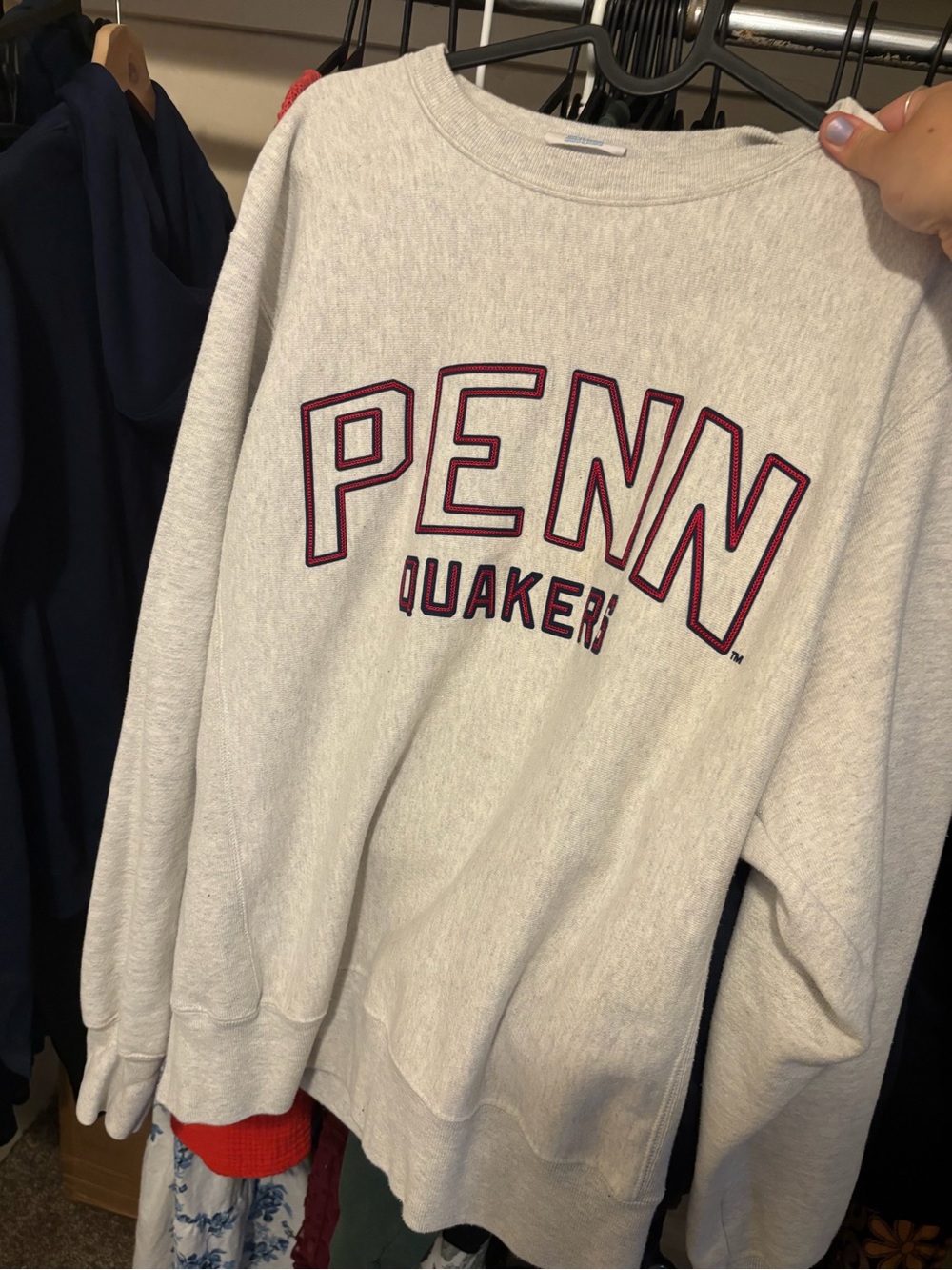 UPenn Quakers Crewneck Sweatshirt - Light Gray